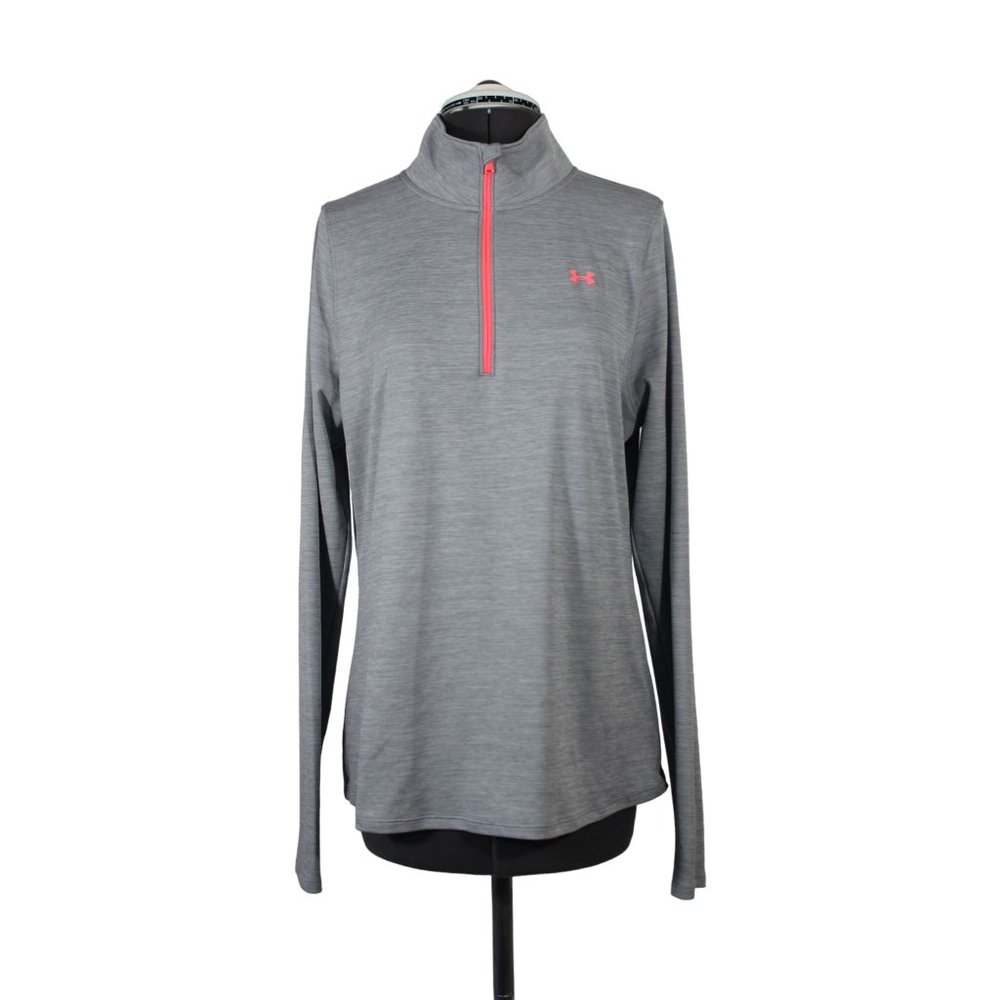 Under Armour women's semi fitted 1/4 zip mock neck heat gear performance top
